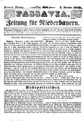 Passavia (Donau-Zeitung) Dienstag 7. November 1843