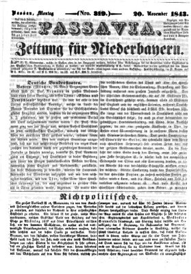 Passavia (Donau-Zeitung) Montag 20. November 1843