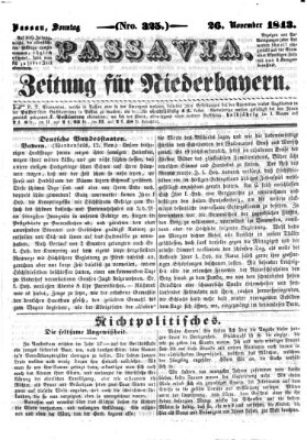 Passavia (Donau-Zeitung) Sonntag 26. November 1843