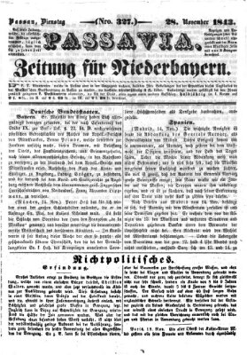 Passavia (Donau-Zeitung) Dienstag 28. November 1843