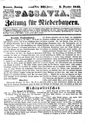 Passavia (Donau-Zeitung) Samstag 2. Dezember 1843