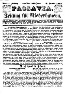 Passavia (Donau-Zeitung) Mittwoch 6. Dezember 1843