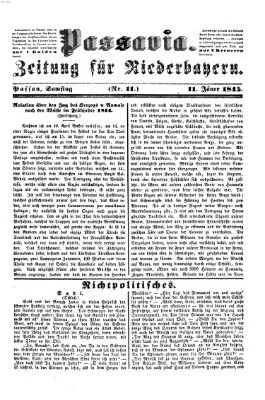 Passavia (Donau-Zeitung) Samstag 11. Januar 1845