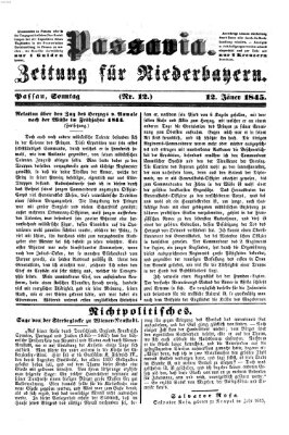 Passavia (Donau-Zeitung) Sonntag 12. Januar 1845