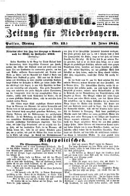 Passavia (Donau-Zeitung) Montag 13. Januar 1845