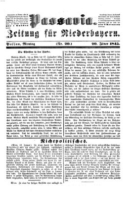 Passavia (Donau-Zeitung) Montag 20. Januar 1845