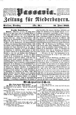 Passavia (Donau-Zeitung) Dienstag 21. Januar 1845