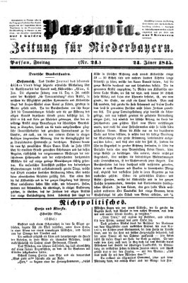 Passavia (Donau-Zeitung) Freitag 24. Januar 1845