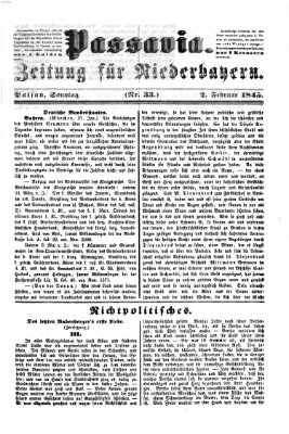 Passavia (Donau-Zeitung) Sonntag 2. Februar 1845