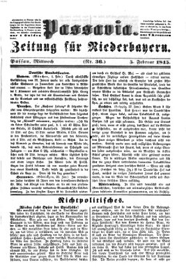 Passavia (Donau-Zeitung) Mittwoch 5. Februar 1845