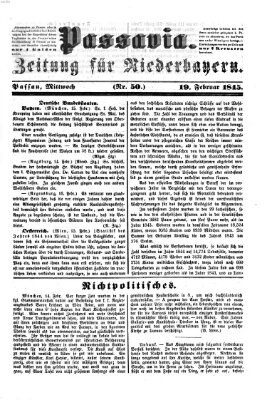 Passavia (Donau-Zeitung) Mittwoch 19. Februar 1845