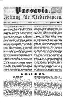 Passavia (Donau-Zeitung) Montag 24. Februar 1845