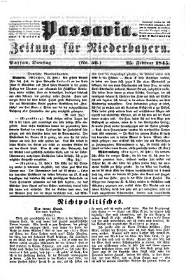 Passavia (Donau-Zeitung) Dienstag 25. Februar 1845