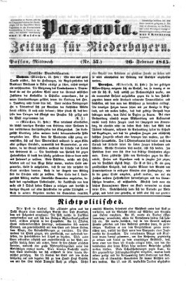 Passavia (Donau-Zeitung) Mittwoch 26. Februar 1845