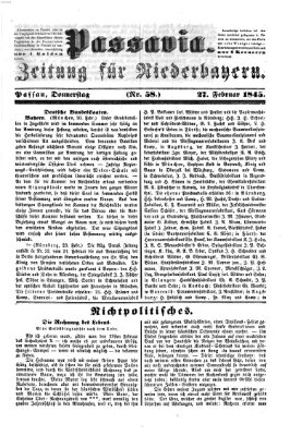 Passavia (Donau-Zeitung) Donnerstag 27. Februar 1845