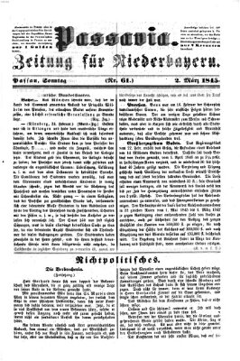 Passavia (Donau-Zeitung) Sonntag 2. März 1845