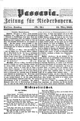 Passavia (Donau-Zeitung) Samstag 15. März 1845