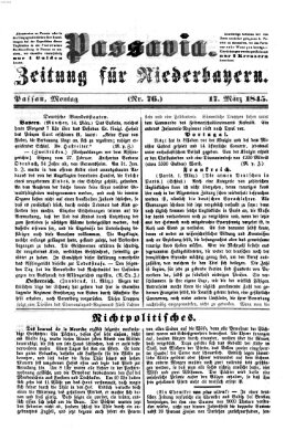 Passavia (Donau-Zeitung) Montag 17. März 1845