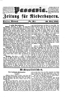 Passavia (Donau-Zeitung) Mittwoch 19. März 1845