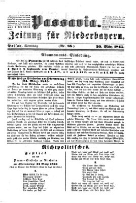 Passavia (Donau-Zeitung) Sonntag 30. März 1845