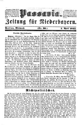 Passavia (Donau-Zeitung) Mittwoch 2. April 1845