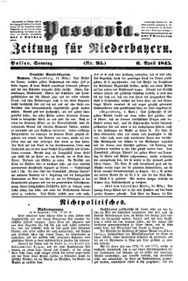 Passavia (Donau-Zeitung) Sonntag 6. April 1845