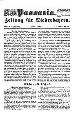 Passavia (Donau-Zeitung) Freitag 11. April 1845