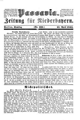 Passavia (Donau-Zeitung) Samstag 12. April 1845