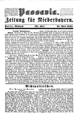 Passavia (Donau-Zeitung) Mittwoch 23. April 1845