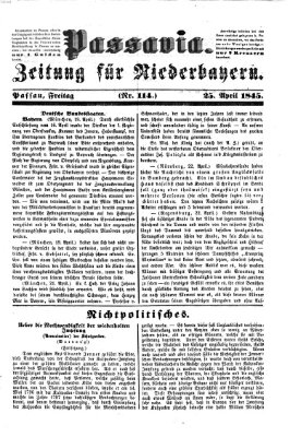 Passavia (Donau-Zeitung) Freitag 25. April 1845