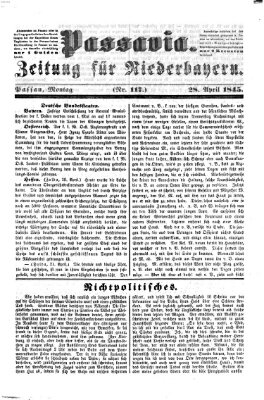 Passavia (Donau-Zeitung) Montag 28. April 1845