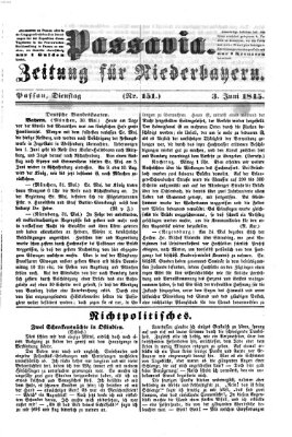 Passavia (Donau-Zeitung) Dienstag 3. Juni 1845