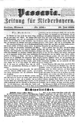 Passavia (Donau-Zeitung) Mittwoch 18. Juni 1845