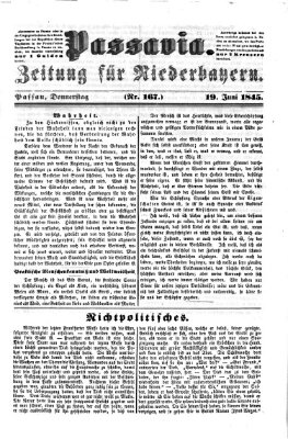 Passavia (Donau-Zeitung) Donnerstag 19. Juni 1845