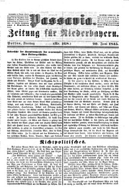 Passavia (Donau-Zeitung) Freitag 20. Juni 1845