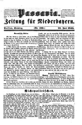 Passavia (Donau-Zeitung) Sonntag 22. Juni 1845