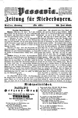 Passavia (Donau-Zeitung) Sonntag 29. Juni 1845