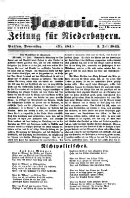 Passavia (Donau-Zeitung) Donnerstag 3. Juli 1845