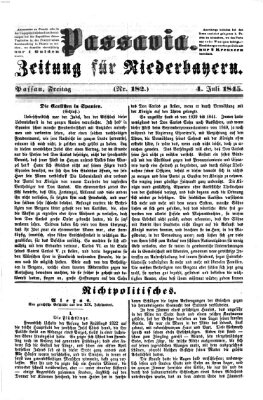 Passavia (Donau-Zeitung) Freitag 4. Juli 1845