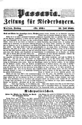 Passavia (Donau-Zeitung) Freitag 11. Juli 1845