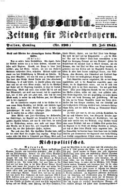 Passavia (Donau-Zeitung) Samstag 12. Juli 1845