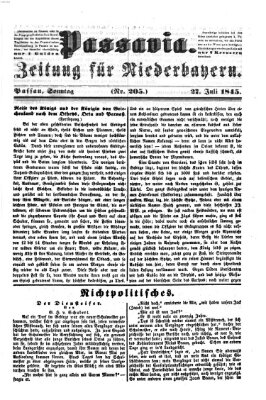 Passavia (Donau-Zeitung) Sonntag 27. Juli 1845