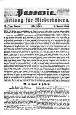 Passavia (Donau-Zeitung) Freitag 1. August 1845