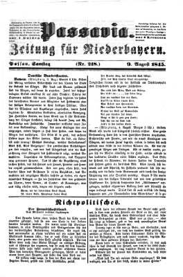 Passavia (Donau-Zeitung) Samstag 9. August 1845