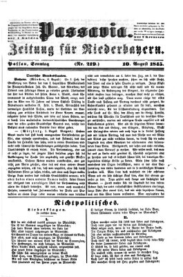 Passavia (Donau-Zeitung) Sonntag 10. August 1845