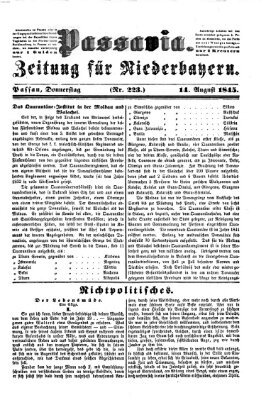 Passavia (Donau-Zeitung) Donnerstag 14. August 1845