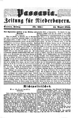 Passavia (Donau-Zeitung) Freitag 15. August 1845