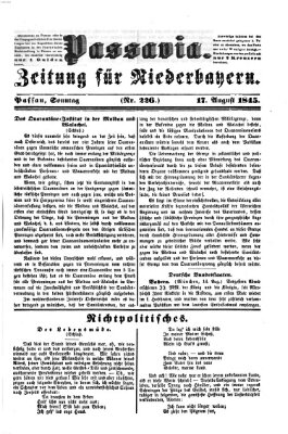 Passavia (Donau-Zeitung) Sonntag 17. August 1845