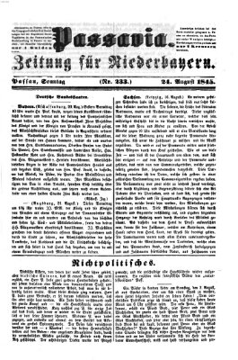 Passavia (Donau-Zeitung) Sonntag 24. August 1845