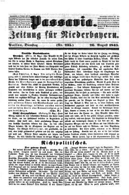 Passavia (Donau-Zeitung) Dienstag 26. August 1845